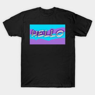 Vibrant hello graphic T-Shirt